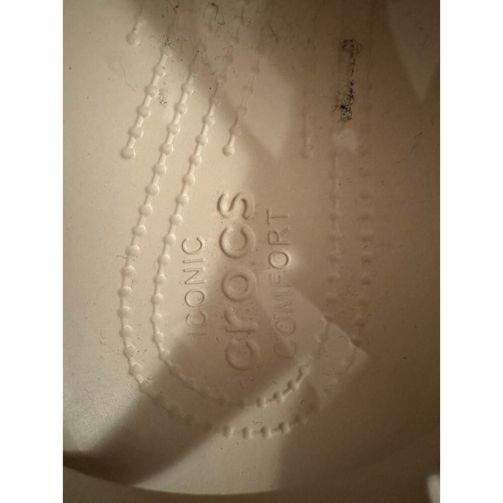 Crocs Women's Baya Platform Clog Sandal Color: Off White Sz 10 - Picture 6 of 7
